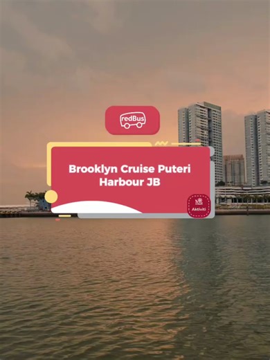 45 minit healing di Puteri Harbour sambil ditemani sunset view yang cantik dan angin laut sepoi-sepoi 😍 🎡Brooklyn Cruise at Puteri Harbour JB ✅ Gunakan kod: RBJOHOR dan nikmati diskaun 10% dan cashback 10% untuk tiket Bas, Feri and Things To Do. 🗓️ Kod sah sehingga: 30 Jun 2026 🔔 Kod tawaran sah untuk tempahan tiket Bas, Feri and Things To Do di Johor sahaja. 📲CHUP tiket aktiviti sekarang di redBus app atau layari https://www.redbus.my/things-to-do/ #redBusMY #ThingsToDo #puteriharbour #vis