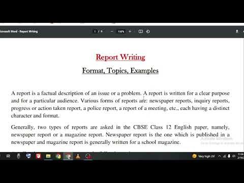 Report Writing Class 12 CBSE Format, Examples, Topics, Samples - Board Exam 2023 Question