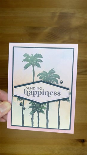 Stampin’ Up! Boardwalk Fun Sending Happiness Card #diy #patternedpaper #papercrafting #cardmaking