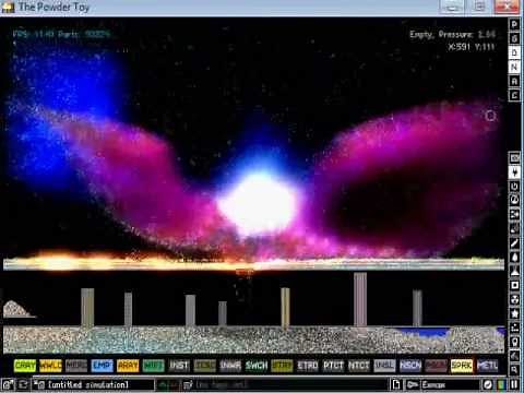 Powder Toy Tutorial - How to make a Hydrogen Bomb (Implosion-type weapon)