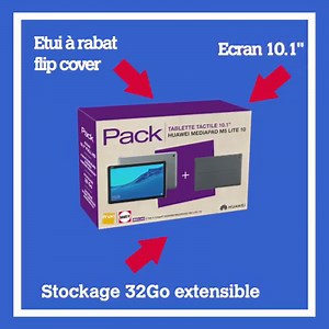 Boostez votre mobilité et votre efficacité grâce à la tablette Huawei Mediapad M5 Lite et son étui Flip Cover ! C'est votre coup de cœur de la semaine ☺ https://fcld.ly/k7q91i6 | Darty