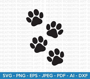 Dog Paw Print SVG: Animal Paw Cut Files (digital Download) - Etsy