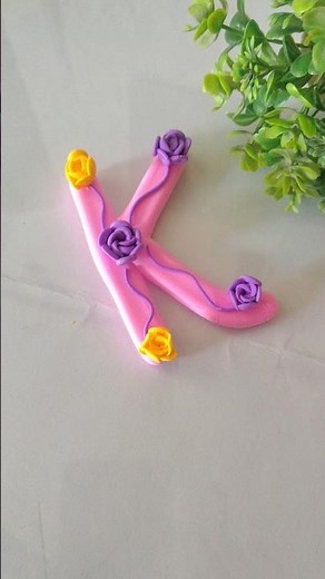 Easy clayart Letter K comment yourname first letter ##shortsvideo#shorts#craft #trending#viralshorts
