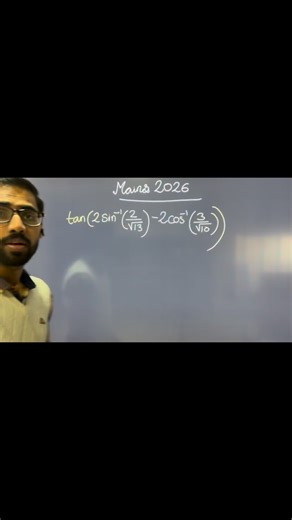 chitraksh sadayat(iitj cse) on Instagram: "🔥 JEE Mains Maths Trick | ITF Made Easy 🔥 Struggling with Inverse Trigonometric Functions (ITF)? Here’s a quick shortcut to simplify tricky expressions, avoid common mistakes, and save valuable exam time. Master concepts, boost accuracy, and sharpen your problem-solving skills for JEE Mains. 🎯 Perfect for last-minute revision ⚡ Fast tricks + clear logic 📈 Improve speed and confidence Follow for more smart maths hacks and exam-focused strategies. #JE