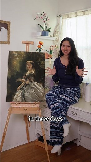 Day 1 / 3 of painting my first ever portrait in renaissance style 🏰 #artchallenge #renaissance #art