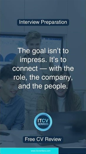 An interview is your opportunity to create real connections