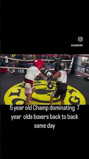5 year old boxer knock downs @lilkboxing