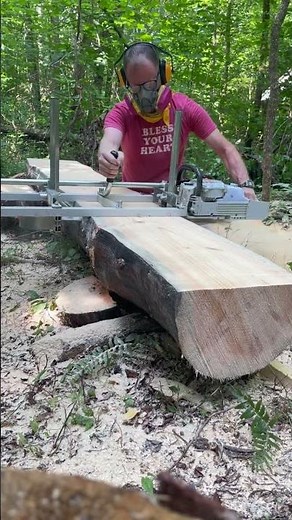 Chainsaw milling slab cut