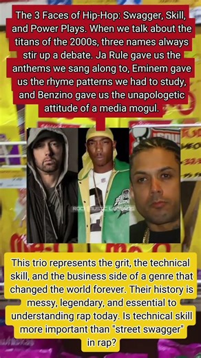 The 3 Faces of Hip-Hop: Swagger, Skill, and Power Plays. #RapDebate #Eminem #JaRule #Benzino #hiphop