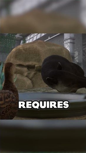 🌴 I used a REAL Care Guide to make a Tapir Habitat! | #planetzoo #shorts