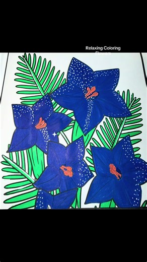 Relaxing Coloring Flowers for Stress Relief