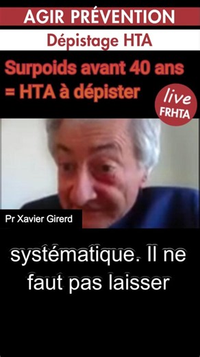 Surpoids avant 40 ans = dépistage HTA #hypertension #prevention #PrGirerd
