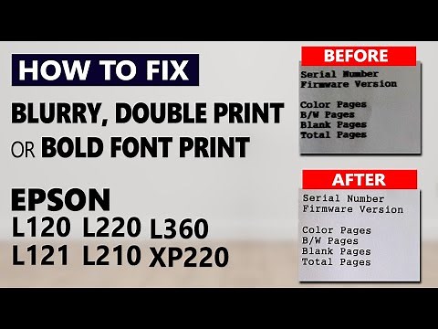 How to FIX Epson L120 L121 L220, L210, L360, XP220 Blurry or double print after waste inkpad reset