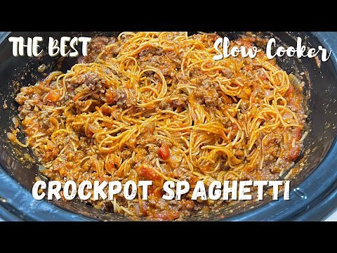 The BEST Slow Cooker Spaghetti | Crockpot Spaghetti | Crockpot Recipes |