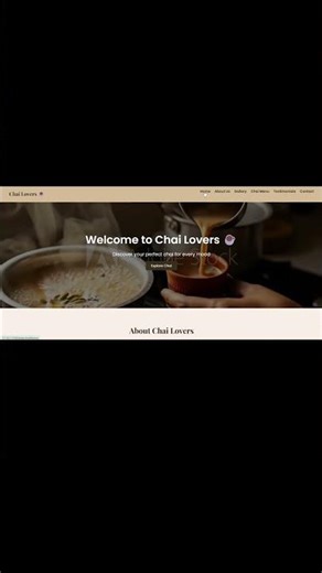 Chai Lovers ☕ Website Clone html Css Javascript Language Code ✨ Mini Project 🎉 #htmlcssjavascript