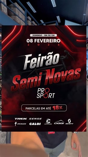 ProSport Bike Rio Claro on Instagram: "Em CAMPINAS 🚴‍♂️🔥 Neste domingo, das 10h às 13h, rola o nosso FEIRÃO DE BIKES SEMINOVAS — daqueles de não perder mesmo! ✔️ Bikes parceladas em até 18x ✔️ 3 meses de garantia total ✔️ Pegamos a sua usada no negócio É a chance perfeita pra trocar de bike ou subir o nível do pedal. Marca na agenda e cola com a gente! 💥"