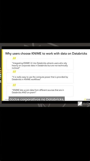 Por que os clientes usam KNIME e Databricks
