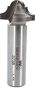 Whiteside Router Bits 3735 Classical Round Bottom Bit with 3/16-Inch Radius, 7/8-Inch Large Diameter and 1/2-Inch Cutting Length
