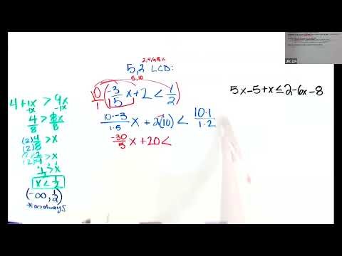 Linear Inequalities and Interval Notation