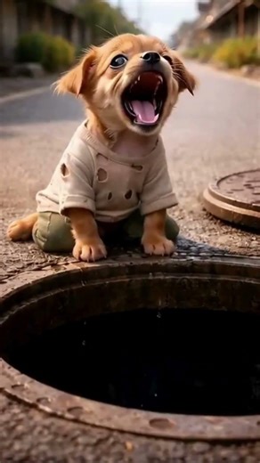 This puppy's bro have no cash to buy someone's help, so the rich men make fun of him #animahal