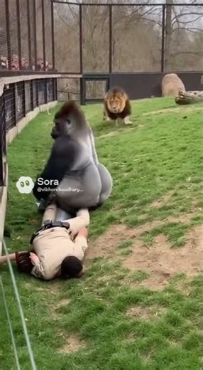 Lion attacked in zoo #viral #funny #angrytiger #animal