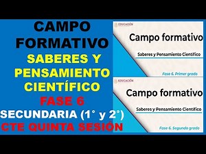 FORMATIVE FIELD KNOWLEDGE AND SCIENTIFIC THOUGHT PHASE 6 SECONDARY SCHOOL first and second