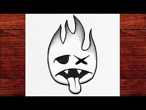 How to Draw a Flame Face 🔥 | Easy Step by Step Fire Drawing Tutorial for Beginners