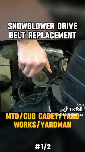 Snowblower Drive Belt Replacement - MTD/CUB CADET/YARDWORKS/YARDMAN // Part 1 #snowblower #upgrade #belt #impeller #Snow #SnowRemoval #Winter #snowthrower #fix #repair #diy #fyp