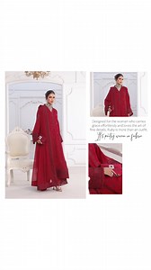 1K views · 11 reactions | The Theme of Ruby – Deep, bold, and irresistibly elegant, Ruby embodies classic femininity with a touch of mystery. The rich maroon hue reflects passion and confidence—because maroon is not just a color; it’s a feeling. The one-shade-darker embroidery adds depth and sophistication, seamlessly blending vintage charm with modern allure. | Asma & Sidra | Facebook