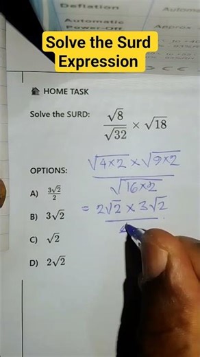 solving the Surd Task fast #maths #basicproblems #highschoolmath