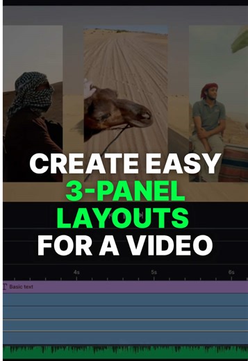3-panel layouts are perfect when you want to show more story in less time. Vlog intros, trip montages - or when you just have too much great footage to fit in one frame. This is how easy it is in elevate.io - the online video editor