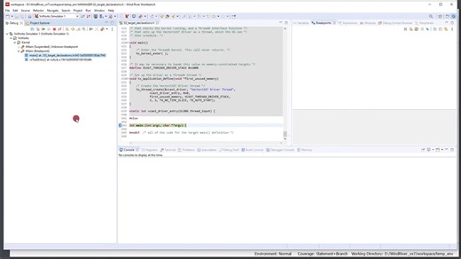 vectorcast08 VectorCAST Debugging Your Testcase With VxWorks 7