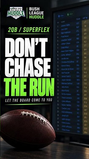 DON’T Chase the QB Run | 2QB & Superflex Draft Strategy