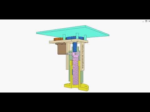 Lifting table using screw 2-stage telescopic cylinder