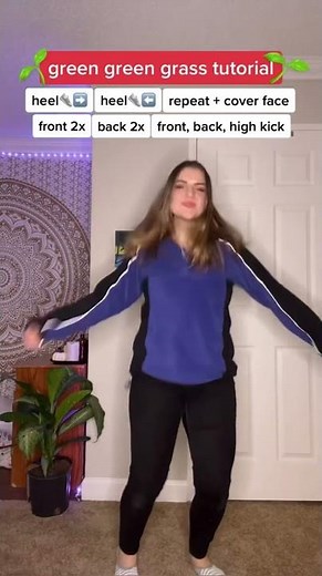 Green Green Grass Dance Tutorial 🌱🌤 Viral Dance (Sped Up Audio) #ShortsStarter