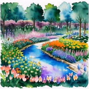 A garden full of spring flowers. | Pam's Gifs and Videos