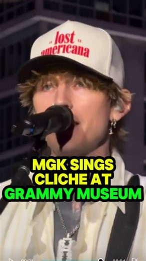 machine gun kelly updates / fan page backup | why is mgk's skin so perfect?? why is mgk so fine??? 🎥: @thatssoravyn via IG 📝: mgk performed his song "cliché" at the Grammy Museum in... | Instagram