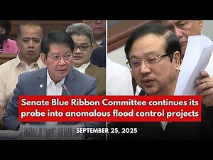 LIVE - SENATE CONTINUES ITS PROBE INTO ANOMALOUS FLOOD CONTROL PROJECTS