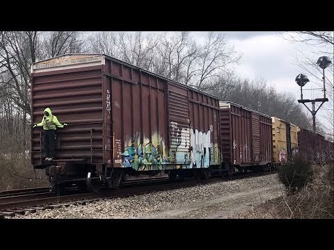 Most Dangerous Railroad Job In The World!! Conductor Riding Rear Of Train Reversing At Speed!!