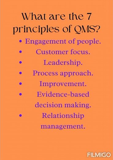 What are the 7 principles of QMS?