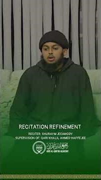 Shuraym Jeeawody reciting to Qari Khalil Ahmed Haffejee at Anis al-Qur’an Academy #shorts