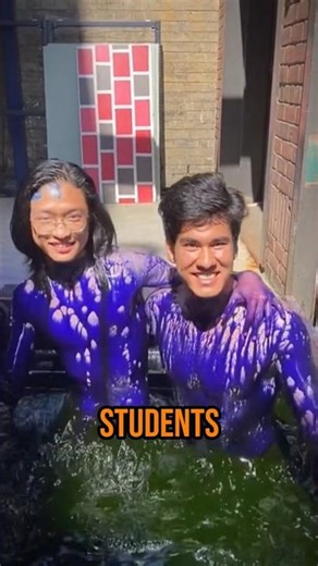 Why do engineering students dye themselves purple?