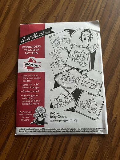Vintage Aunt Martha’s Embroidery Transfer Pattern, Iron on Transfer, #4014 Baby Chicks - Etsy