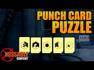 Control - Punch Card Puzzle Solution (Old Boy's Club Mission)