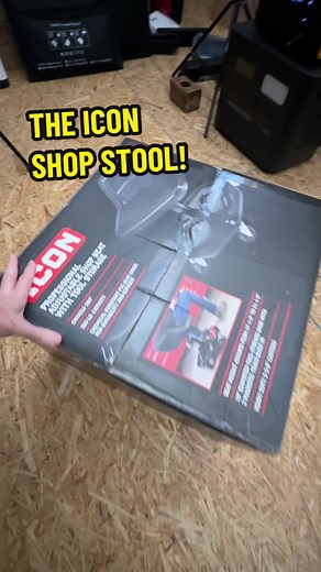 The ICON Professional Adjustable Shop Seat! Unboxing & Assembly #fyp #tools #protools #shoptools #harborfreight #icon @Harbor Freight