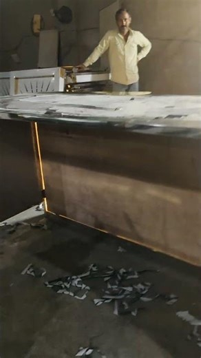 Luxury LED Decorative Panel | Modern Reception Counter Front Design CNC Panel with Warm Lighting