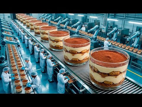 Inside a Modern Tiramisu Factory: From Ingredients to Dessert (The Whole Process)