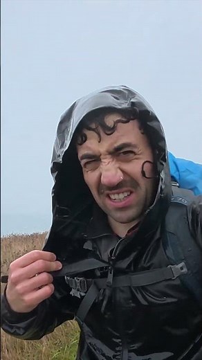 Hiking The Jurassic Coast in crazy weather conditions ⛈️ #outdoors #hiking #nature #jurassiccoast