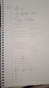 Draw s-t graph from the given v-t graph.From 0 to 5:velocity... | Filo