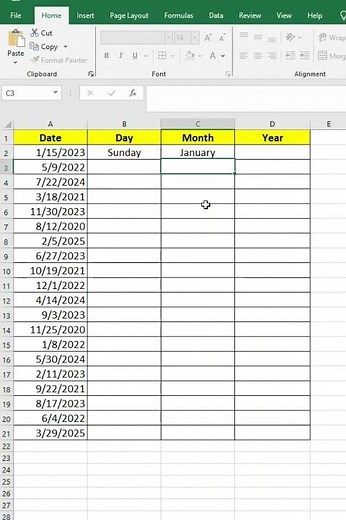 How to Separate Day, Month, and Year in Excel | Quick Guide! #excel #exceltips #exceltutorial